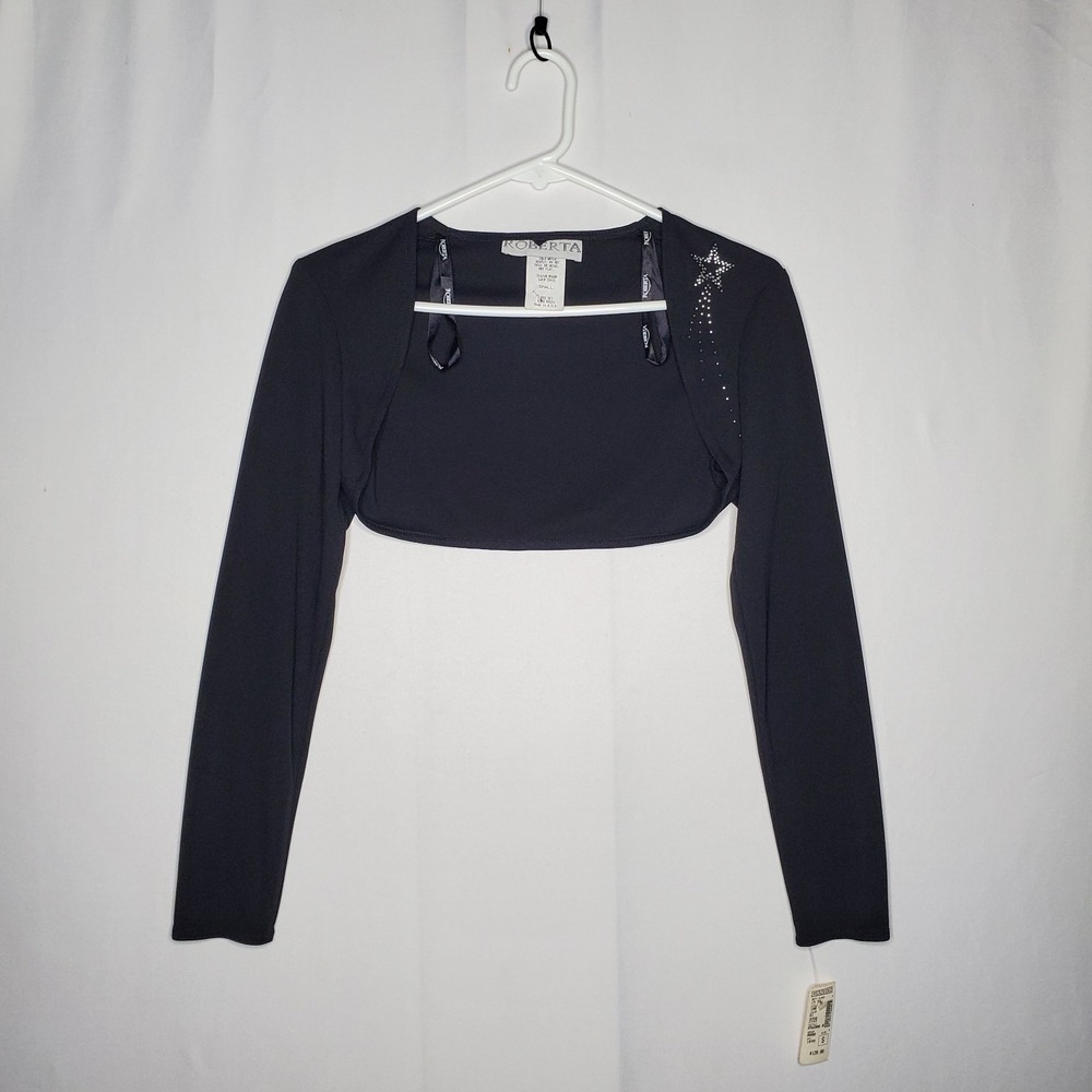 Roberta Crop Bolero Jacket Small Star Sequin 90s Whimsigoth Fairy Grunge